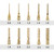 Titanium Coated Engraving Milling Cutter Carbide Bits, 0.8-3mm, 1/8'' Shank, 10 Pieces, for Dremel Rotary Tools