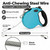 16FT Retractable Dog Leash for Large Dogs up to 110lbs with Chew Proof Steel Wire Extender, One-Hand Control, Durable & Safe Outdoor Walking Blue L
