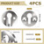4Pcs Newel Post Fastener Kit, Newel Post Mounting Kit, Column Handrail to Pole Fastener with Screws, Handrail to Post Fastener Hidden Hardware for Stairs, Wood
