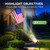 InnoGear 4 Solar Lights Outdoor Spotlight Garden Yard Landscape Flag, White