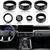 Knob Covers for Toyota Tacoma Accessories 2024 2025 2026 8" or 14" Touchscreen Air Conditioner Engine Start Stop Button Ring Drive Mode Switch Audio Center Console Button Knob Cover 7 Pcs (Black)