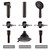 BRIGHT SHOWERS Water Flow Control Valve, Brass Shower Head Water Valve with Handle Lever, Flow Regulator Water-Saver Volume, Oil-Rubbed Bronze