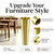 Conical Furniture Leg Caps, H 3.9" D 0.98"-1.6" Bar Stool Leg