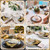 Geyoga 400 Pcs Marble Guest Napkins 2 Ply Disposable Guest Bathroom Paper Black Gold Decorative Napkins Marbleized Hand Towels for Home Bathroom Kitchen Party Table Decor