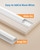 Yecaye 42.5in Cord Cover, Cord Hider for 2-3 Cords, W1.57in, H0.59in, White