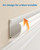 Yecaye 42.5in Cord Cover, Cord Hider for 2-3 Cords, W1.57in, H0.59in, White