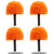 4 Pack Screw on Webster Cobweb Duster Head for Pole,Spider Web Remover Brush, Cobweb Duster Head Attachment,Fits Standard 3/4 inch Threaded Poles(4, Orange)