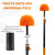 4 Pack Screw on Webster Cobweb Duster Head for Pole,Spider Web Remover Brush, Cobweb Duster Head Attachment,Fits Standard 3/4 inch Threaded Poles(4, Orange)