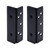 Dnyta 2pcs Double Hook Slot Bracket Bed Frame Connectors Hardware, Black