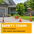 200ft Plastic Chain Link Fence Safety Barrier with 40 S-Hook Crowd Control