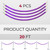 4PСS Station Set for Parties - Rich Purple Stations Rope for Hotel Lobby VIP Ropes for Posts with Silver Snap Hooks Velvet Ropes for Special Events and Stands Queue