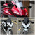 XINGWU Large Motorcycle Mirrors Adjustable Rearview Stealth Mirrors for Ninja 650 Ninja 500 Ninja 400 ZX6R ZX10R ZX4RR CBR1000 CBR300R CBR500R CBR600RR GSXR1000 R15 R25 YZ Wind Wing Side Mirror