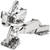 TamBee 175 Degree Hinges Frameless Cabinet Doors Hinges 48mm Concealed Hydraulic Adjustable Soft Closing Nickel-Plated Steel Buffer Dampers for Kitchen Corner, 1 Pair 2Pcs (Full Overlay)