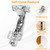 TamBee 175 Degree Hinges Frameless Cabinet Doors Hinges 48mm Concealed Hydraulic Adjustable Soft Closing Nickel-Plated Steel Buffer Dampers for Kitchen Corner, 1 Pair 2Pcs (Full Overlay)