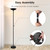 BoostArea Torchiere Floor Lamp, 30W Super Bright LED Standing Lamp, Stepless Dimmable Pole Lamp with 3000K Lighting, Rotary Switch, 70 Inch Tall Metal Modern Floor Lamps for Living Room/Bedroom Black