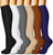 CHARMKING 6 Pairs-Compression Socks for Women & Men Circulation Best Support for Nurses, Running, Athletic,Flight Travel