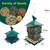 Bird Feeders for Outdoors, 6.5lb Large Capacity, Heavy Duty Metal Bird Feeder, Supports Cardinal, Finch, Blue Jay and Wild Birds(Green)