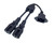 IEC320 Y Splitter Cable C14 to 2 Way C13 Kettle Lead Splitter C14 Chassis Panel Mount Power Cable for Monitors, Computers, TV, PC