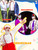 Jiuguva 4 Pcs Propeller Hat Rainbow Clown Hat Y Back Style Suspenders Bow Tie Striped Socks Set for Adult