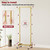 SLEEPING LAMB Small Clothes Racks for Hanging Clothes, Rolling Clothing Rack with Shelves, 60" Metal Garment Rack with Wheels Portable Wardrobe Rack for Small Space, Gold