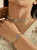 Fashion Y2K Boho Colorful Rhinestone Choker Necklace Women Summer Beach Gold Plated Rainbow Crystal Bracelet Jewelry Set Gift for Christmas Prom