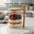 Varku 6 Pcs Glass Jars with Bamboo Lids and Spoons, 600ml / 20.3 fl oz Food Storage Containers, Clear Pantry Organizers, 3.3 x 4.7 in for Overnight Oats, Meal Prep, Candy, Spice