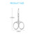 LIVINGO 3.75" Rounded Tip Nose Scissors Stainless Steel Safety Blade