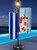 Solar Light Pool Towel Rack with Wheels & Stable Water Base