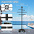 Solar Light Pool Towel Rack with Wheels & Stable Water Base