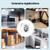 6 Inch Exhaust Fan 110V 40W Explosion Proof Fan Through Wall Exhaust Fan Industrial Axial Fan 2600RPM Utility Blower Wall Mounted Vent for Kitchen, Warehouse, Workshop,7.5x7.5x5.3in (White)