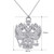GuDeKe Russian Double Headed Eagle Necklace Emblem of Russia Pendant (Silver)