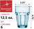 Bormioli Rocco Rock Bar 12.5 oz. Long Drink Stackable Tempered Beverage Glasses for Cold Drinks, Water, and Cocktails, Set of 6, Ice Blue