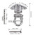9M Stainless Steel Hanger with Smooth Swing Bearings, Heavy Duty 180°+360° Swivel Swing Hook, 1500 lb Capacity Playground Yoga Hammock Chair Rope, sandbag Porch Swing Bag Sleeve