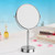 Nicesail 19 Inch Tall Makeup Mirror with 10X Magnification, Make up Mirror 8 Inch Double-Sided, Table Mirror with Pedestal for Shaving, Standing Mirror Height Adjustable Chrome Finish (8 Inch, 10X)