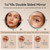Nicesail 19 Inch Tall Makeup Mirror with 10X Magnification, Make up Mirror 8 Inch Double-Sided, Table Mirror with Pedestal for Shaving, Standing Mirror Height Adjustable Chrome Finish (8 Inch, 10X)