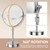 Nicesail 19 Inch Tall Makeup Mirror with 10X Magnification, Make up Mirror 8 Inch Double-Sided, Table Mirror with Pedestal for Shaving, Standing Mirror Height Adjustable Chrome Finish (8 Inch, 10X)