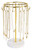 Necklace Holder Organizer with 22 Hooks, Metal Necklace Stand with Weighted Base, Jewelry Holder Stand for Necklaces and Bracelets, Anti-Tangle Jewelry Display Stand for Dresser & Vanity (Gold)