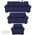 Peryiter 3 Pcs Couch and Loveseat Sofa Covers,Navy Blue,Milk Silk