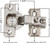 Silverline 1/2 inch Overlay Concealed Cabinet Hinges, Self-Closing Short Arm European Hinge for Face Frame Cabinets, 105Deg Opening, 35mm Cup, Screw-On Steel Hardware with Screws (6 Pack)