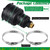 Qualirey 1 Pack Pest Control Exhaust Pipe Attachment Transport Exhaust from Car to Underground for Killing Outdoor Rodents Such as Moles, Gophers (FIT for Pipe in 2"-2.4"/3"-3.5" Diameter) (Black)