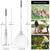 Buyplus Adjustable Garden Leaf Rake - 24 to 63 Inch Telescopic Metal Expandable Folding Leaves Rake, Metal Rakes for Leaves, Yard Rakes for Lawn Yard, Flowers Beds, Sliver