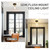 zeyu Industrial Semi Flush Mount Ceiling Light, Round Hallway Lighting Fixtures Ceiling for Kitchen Entryway, Water Ripple Glass Shade, Black and Gold Finish, ZG33F BK+BG-WG