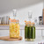 JILLMO 1.5L Wide Mouth Glass Fermentation Jar with Airlock & Weight, 2 Pack