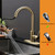 Tohlar Pull Down Kitchen Faucet Sprayer Head Replacement Part Brushed Gold