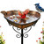 Goodeco Metal Heart Bird Bath - 2.17" Deep, 12.1" Easy-Clean Removable Bowl