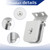 Glass Shower Door Hinge, Aluminum Silver Door Mount Hinge Fits 1/4 Inch Framed-Glass Shower Doors, Residential Use Shower Doors Hardware Replacement Part - 1Pcs