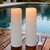 Lumeavetra 4" x 14" Large Waterproof Outdoor Flameless Candles Battery Operated LED Pillar Candles for Indoor Outdoor Lanterns, White, Long Lasting, Set of 2