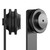 SMARTSTANDARD Sliding Barn Door Hardware Hangers 2pcs (Black) (I Shape Hangers)