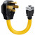 Nema 14-30P to 6-15R/6-20R Adapter Cord 30Amp Dryer Plug Male to T-Blade Female Adapter,14-30P 30 Amps 250Voltage 4-pin to 20/15 Amps 6-15R/6-20R Adapter Power Cord for EV RV STW 10 AWG ETL Certified
