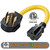 Nema 14-30P to 6-15R/6-20R Adapter Cord 30Amp Dryer Plug Male to T-Blade Female Adapter,14-30P 30 Amps 250Voltage 4-pin to 20/15 Amps 6-15R/6-20R Adapter Power Cord for EV RV STW 10 AWG ETL Certified